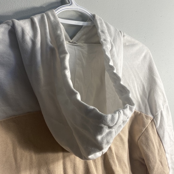 Tan and white extra small garage hoodie/sweatshirt - Picture 2 of 5